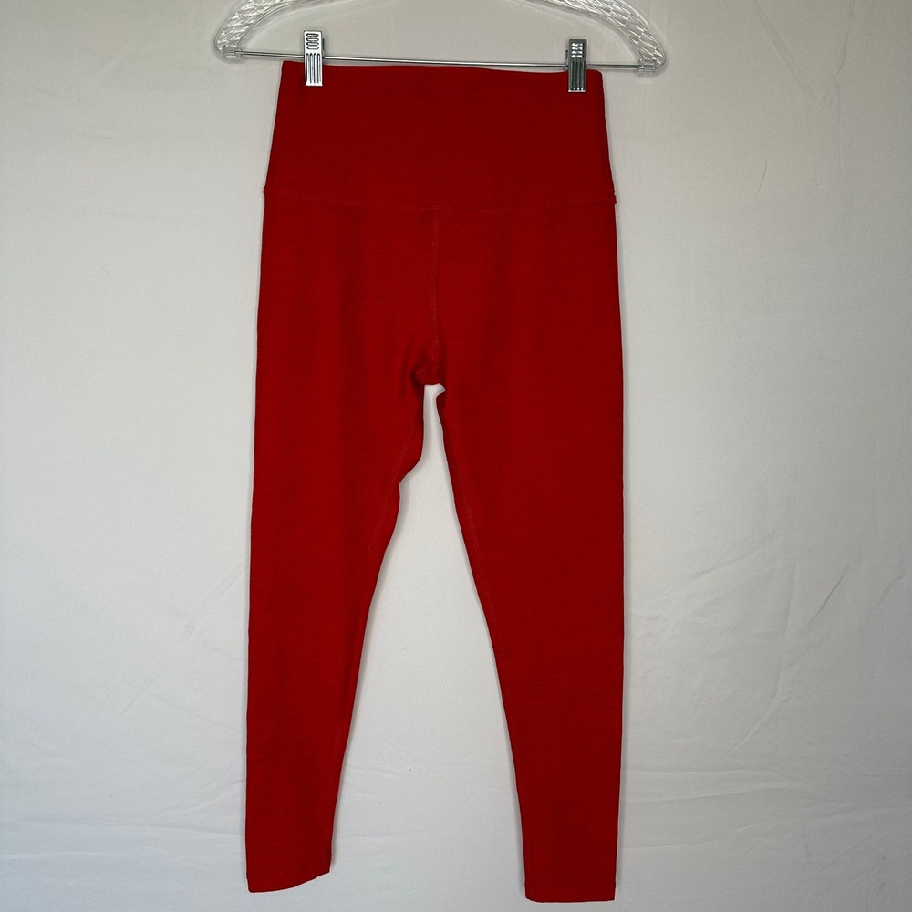 Beyond Yoga Spacedye High Waisted Leggings Red Womens Size M Made in USA